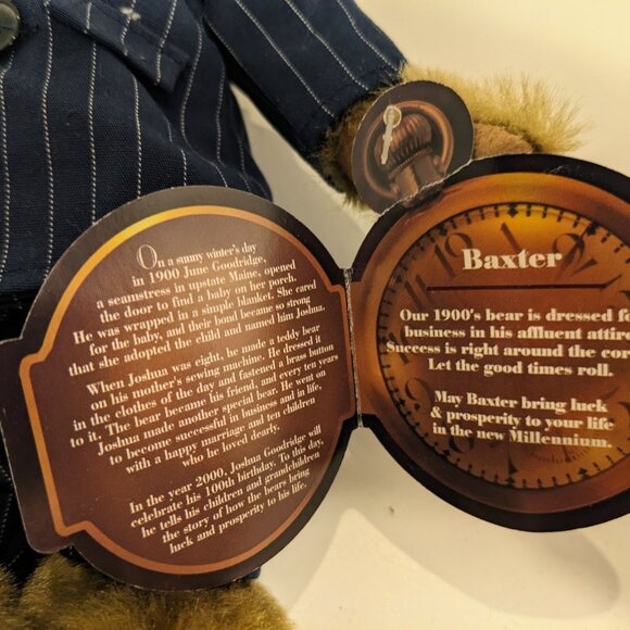 Vtg Pickford Brass Button Bears Baxter 1900s Style Fully Jointed Hand Crafted - Picture 2 of 3